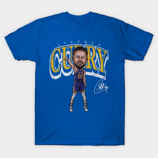 Steph Curry GSW Cartoon T-Shirt by ganisfarhan